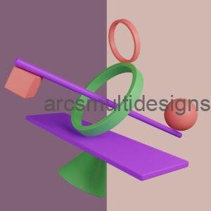 abstract balance 3d icon