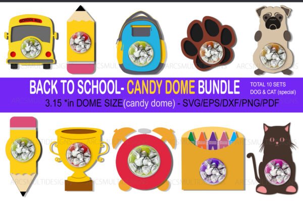 back to school candy dome bundle