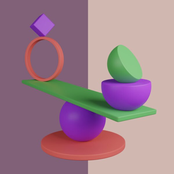 Balance abstract 3d