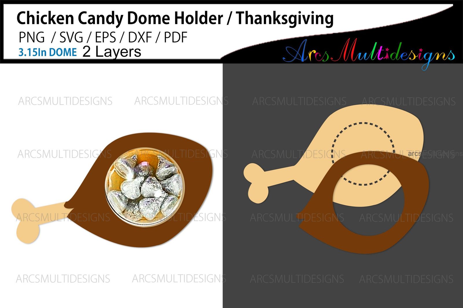 Thanksgiving Chicken candy dome