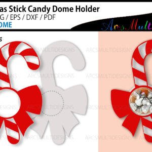 Christmas stick candy dome