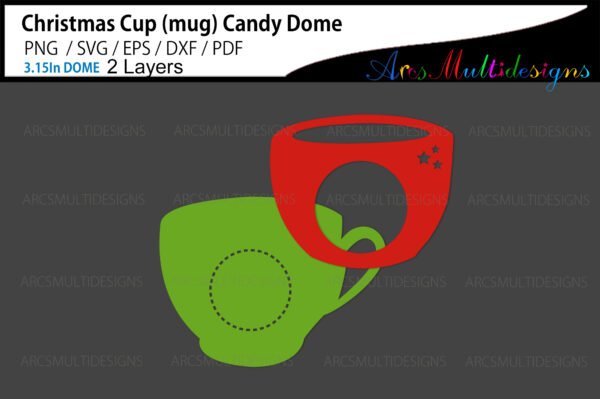 Christmas cup candy dome