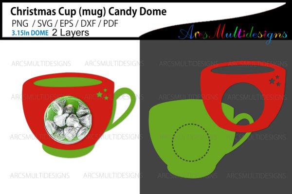 Christmas Mug Candy Dome Holder