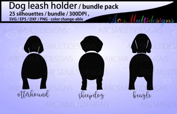 Dog leash holder SVG Bundle - Image 2