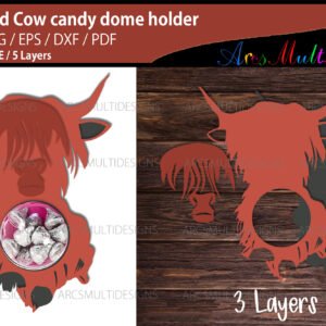 highland cow candy dome