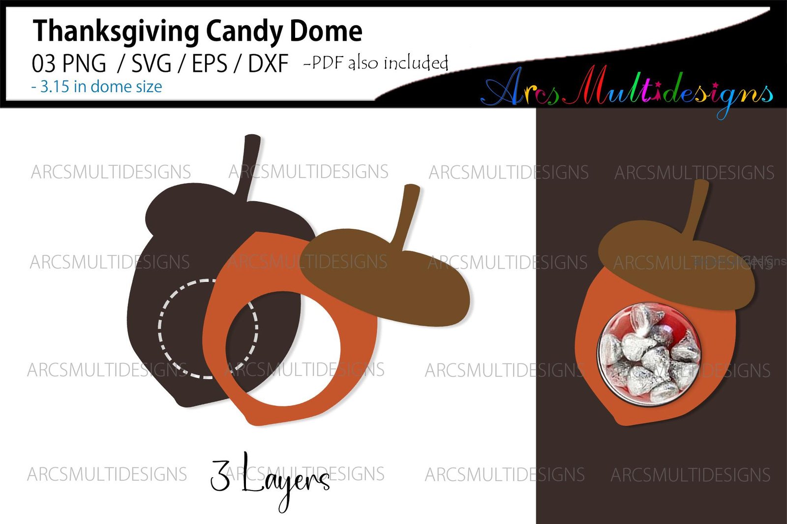 thanksgiving nut candy dome