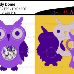 owl candy dome svg