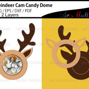 Santa reindeer cam candy dome