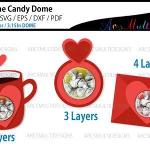 valentine candy dome holder