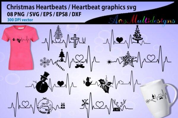 Christmas Heartbeat Graphics