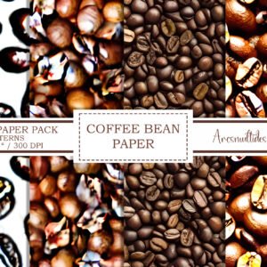 coffee beans digital papers