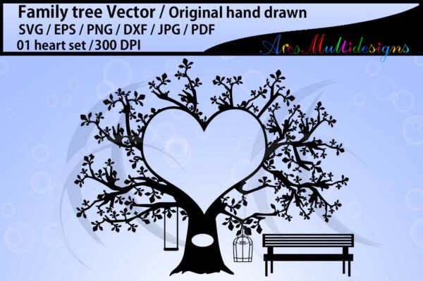 1 heart family tree