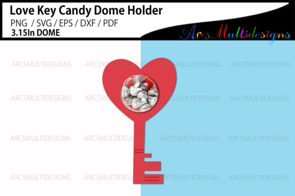 Love Key Candy Dome Holder