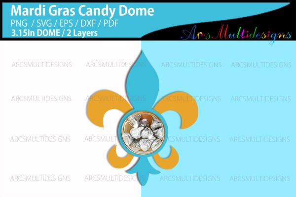 Fleur de lis candy dome - Image 2