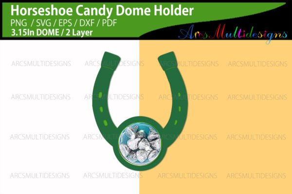 Horseshoe candy dome template