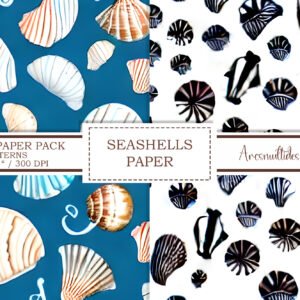 seashell digital papers