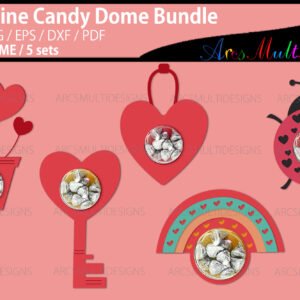 valentine candy dome holder bundle