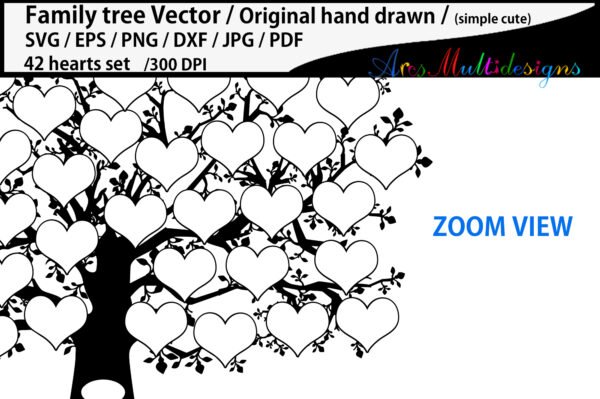 Family tree 42 hearts - Image 2